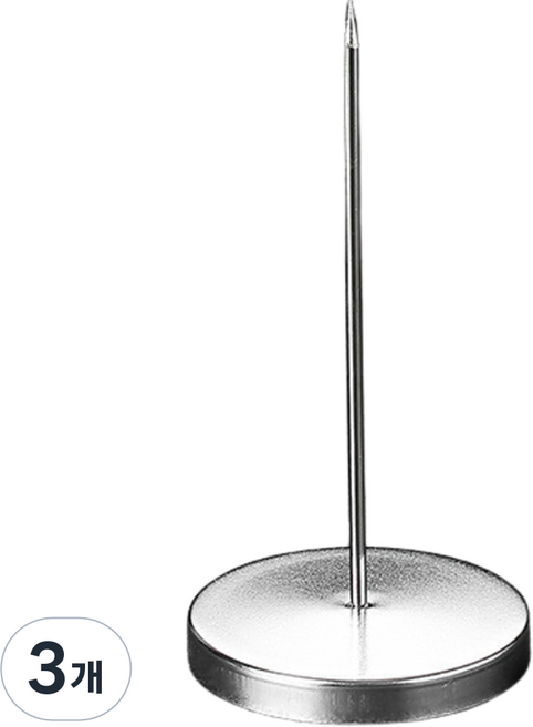 그린리빙 스텐 영수증 꽂이 빌지홀더, 실버, 3개