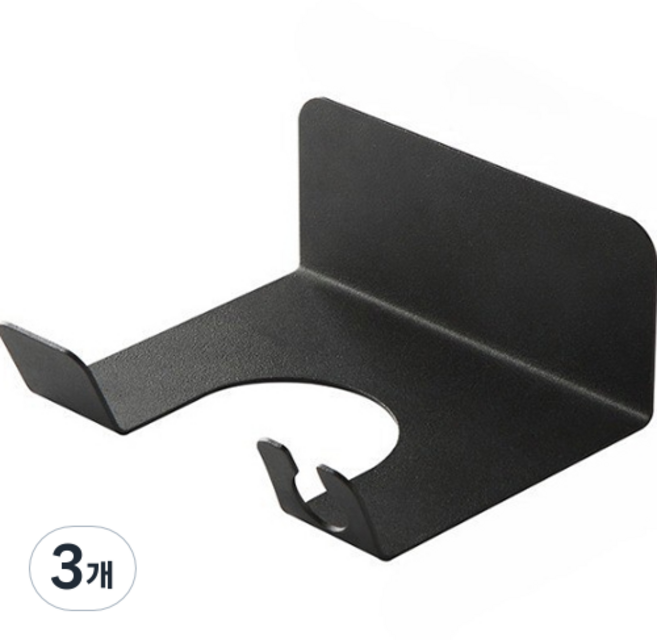 착한살림 미니멀 드라이기 거치대, 블랙, 3개