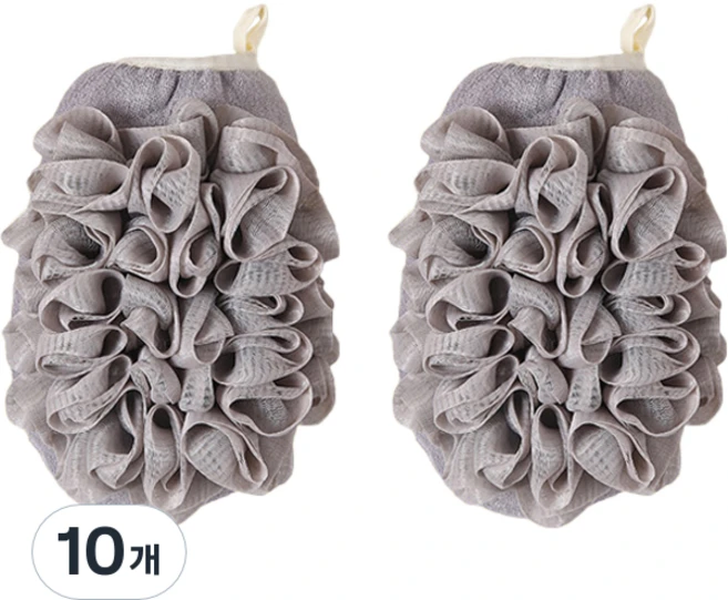 원이네 목욕 샤워글러브, 라이트그레이, 1개입, 10개 - 쿠팡