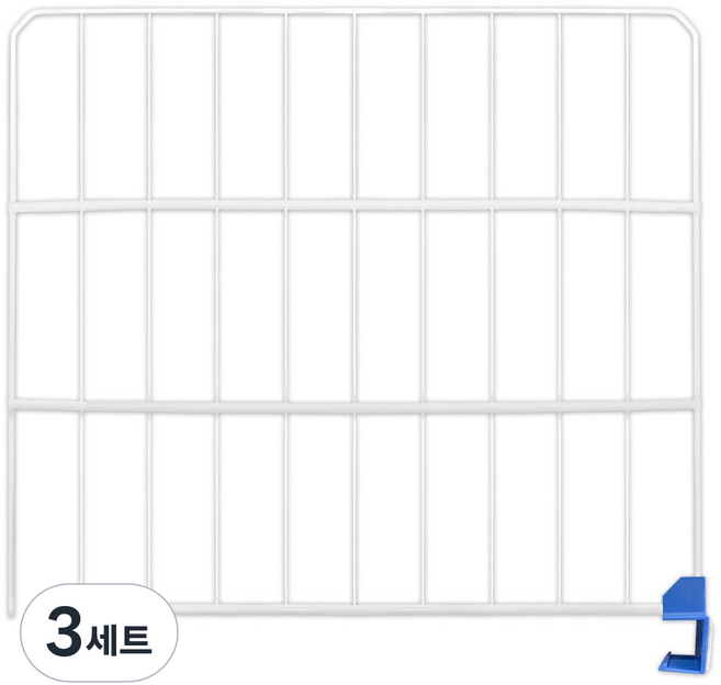 월드크린 창고 선반 칸막이 분리망 60 x 50 cm + 이중 버클 세트, 3세트