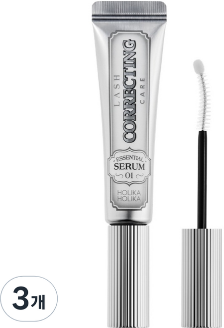 홀리카홀리카 래쉬 코렉팅 케어 EX01 에센셜 세럼 속눈썹 영양제, 9g, 3개