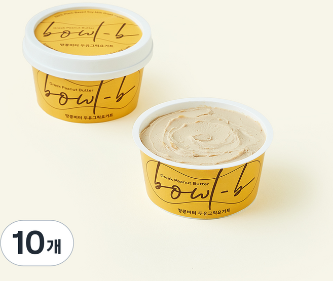 볼비 땅콩버터 두유 그릭 요거트, 100g, 10개