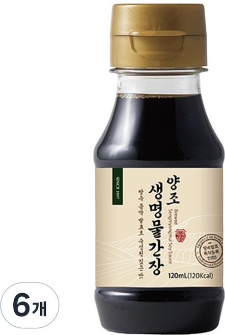 신앙촌 양조 생명물 간장, 120ml, 6개