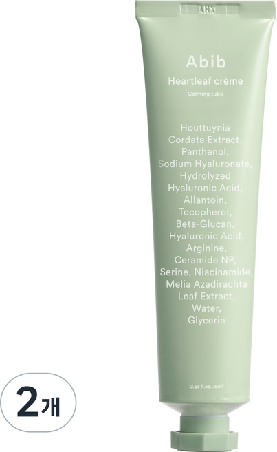 아비브 어성초 크림 카밍 튜브, 75ml, 2개