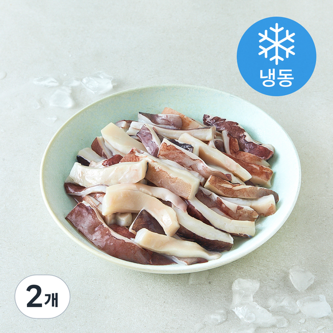 비비수산 손질 대왕오징어 귀채 (냉동), 2개, 1kg