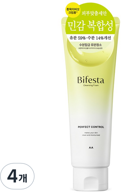 비페스타 퍼펙트 컨트롤 클렌징폼, 4개, 130g