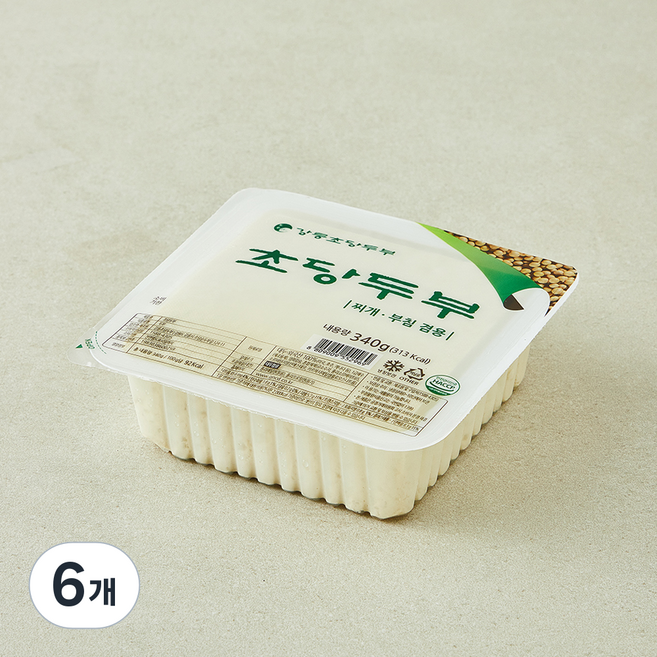 강릉초당두부 초당두부, 340g, 6개