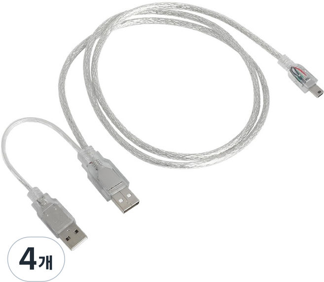 nexi USB2.0 MINI 5P Y型傳輸線 A型, 4個, 1m