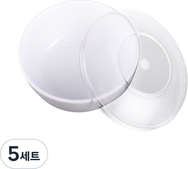 三光 PC餐盤用湯碗 + 蓋子, 混合色, 5套