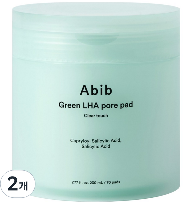 아비브 그린 LHA 모공 패드 클리어 터치 230ml, 70매입, 2개