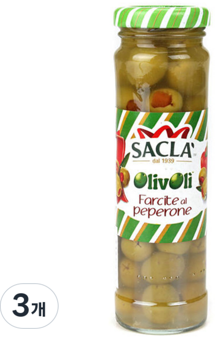 SACLA 橄欖與紅椒, 140g, 3個