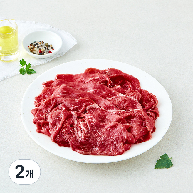 미트엔조이 미국산 앞다리 샤브샤브용 (냉장), 2개, 300g