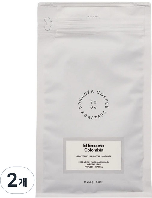 보난자커피 엘 엔칸토 콜롬비아 원두, 250g, 2개, 홀빈(분쇄안함)