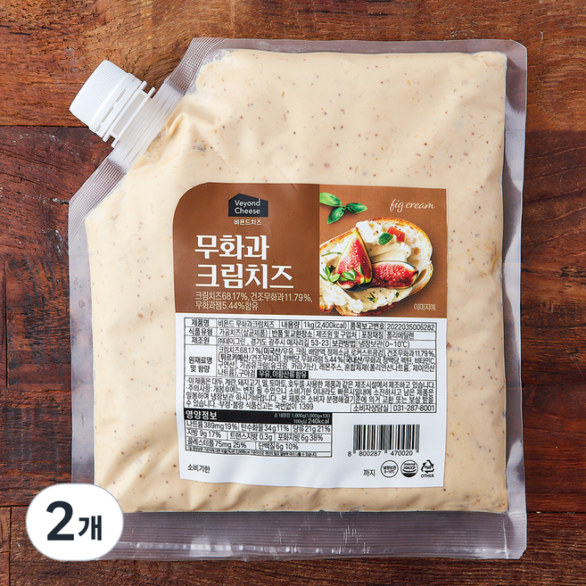 비욘드 무화과 크림치즈, 1kg, 1개입, 2개