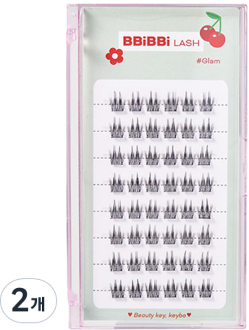 삐삐래쉬 노글루 속눈썹, Glam, 2개