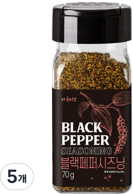 바른미각 블랙페퍼 시즈닝, 70g, 5개