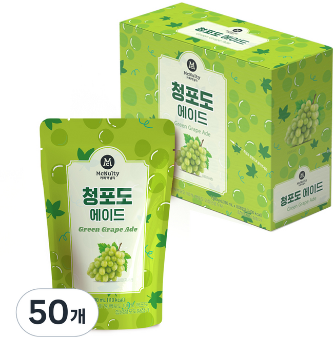 맥널티커피 청포도 에이드, 190ml, 50개