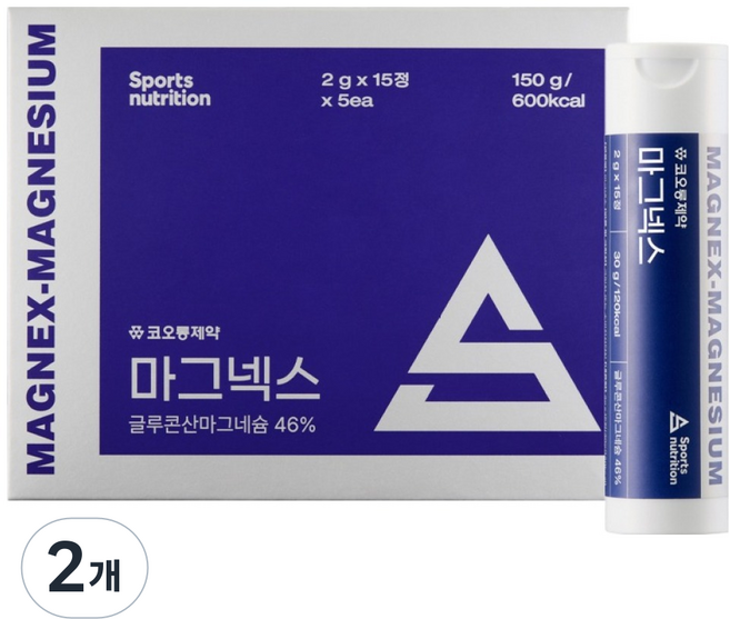 코오롱제약 마그넥스 츄어블 마그네슘 150g, 2개, 75정