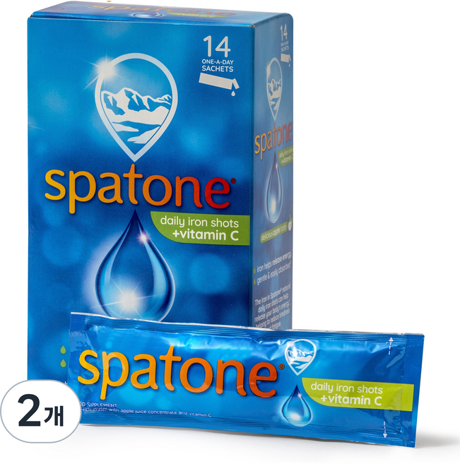 스파톤 애플 사과맛 액상 철분제 14p, 350ml, 2개