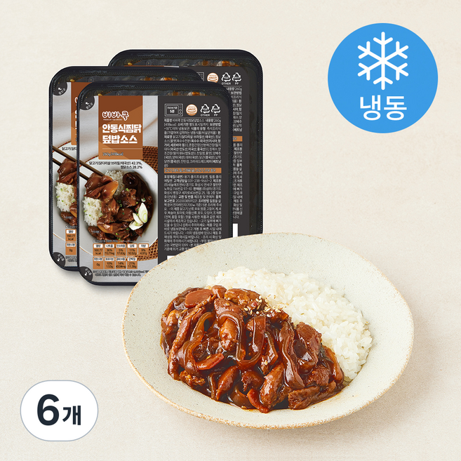 비바쿡 안동찜닭 덮밥소스 (냉동), 260g, 6개