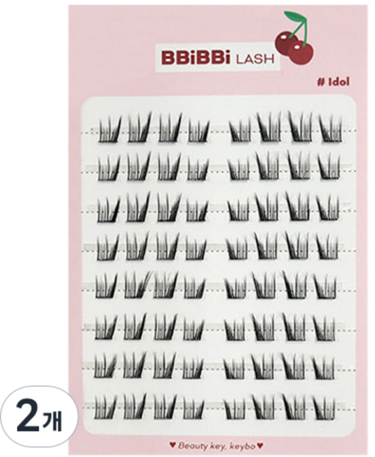 삐삐래쉬 노글루 속눈썹, Idol, 2개