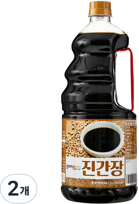곰곰 진간장, 2개, 1.9L