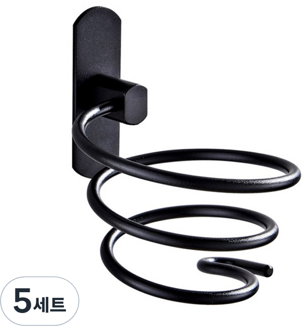 모나코올리브 메탈라인 드라이기걸이 + 실란트픽스 세트, 블랙, 5세트