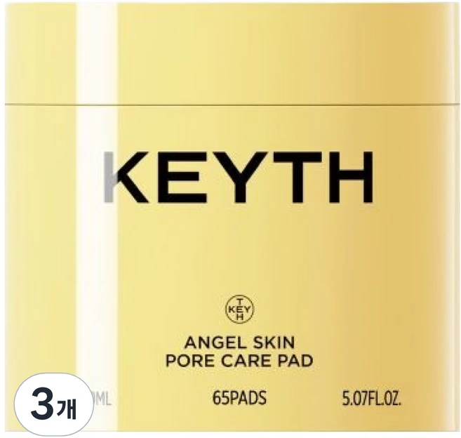 KEYTH 트루드 엔젤스킨 포어케어 패드 150ml, 65매입, 3개 - 쿠팡
