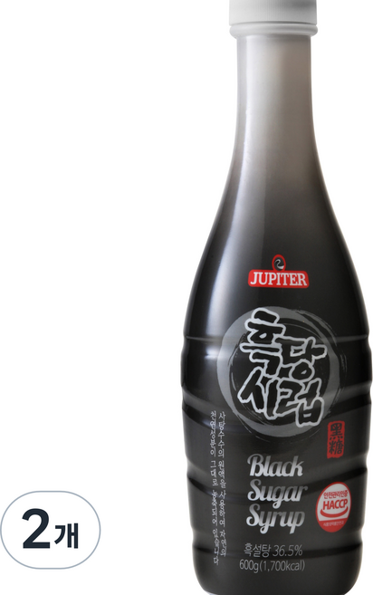 쥬피터 흑당시럽, 600g, 2개