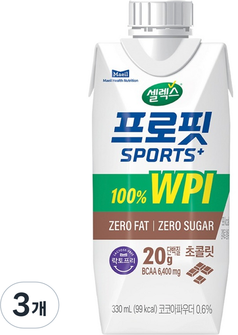 Selex Profit乳清蛋白巧克力, 330ml, 3入