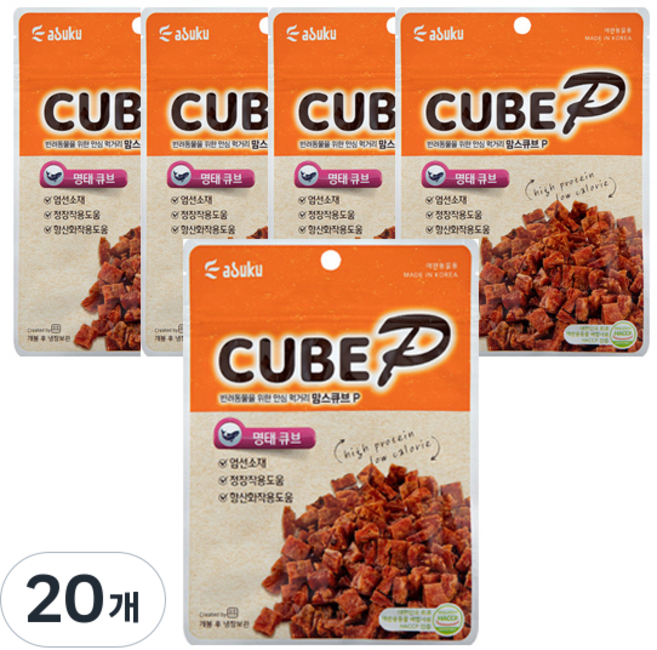 맘스큐브 반려동물 HDC P 간식 60g, 명태, 20개