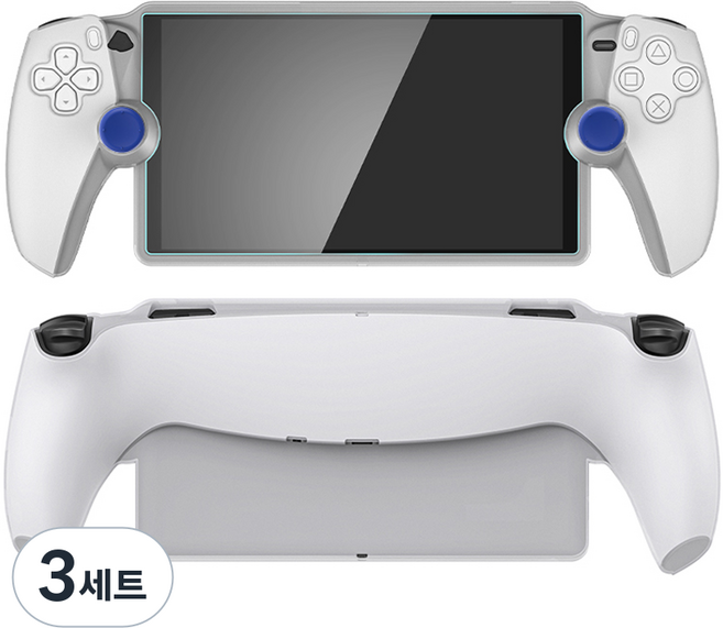 조이트론 PS5 PS포탈 9H 보호필름 실리콘 케이스 세트, JTPT-105, 화이트, 3세트