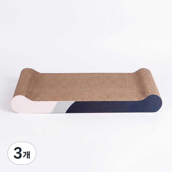 세이코코아 대형 골판지 캣 스크래쳐 쇼파형, 혼합색상, 3개