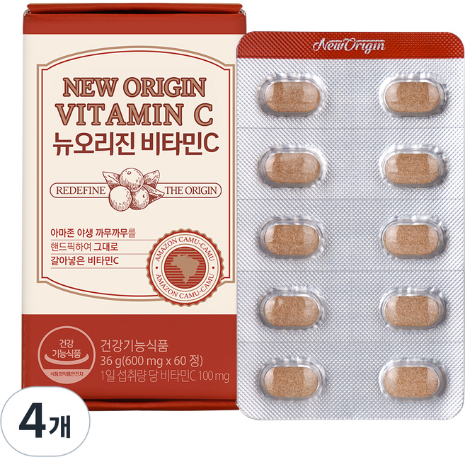 유한건강생활 뉴오리진 비타민C 36g, 60정, 4개