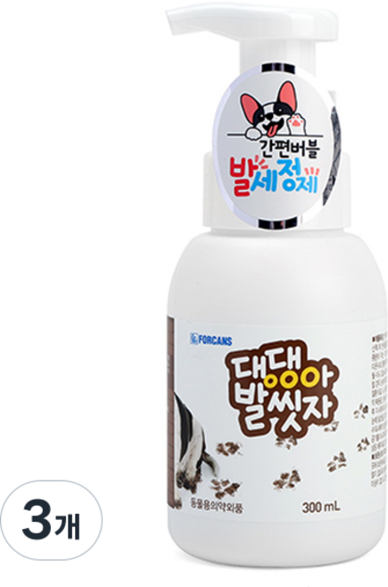 포켄스 댕댕아 발씻자 발세정제, 300ml, 3개