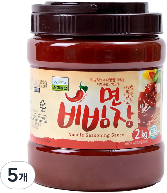 칠갑농산 면비빔장, 2kg, 5개