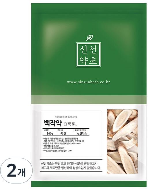 신선약초 국내산 백작약 함박꽃뿌리, 300g, 2개