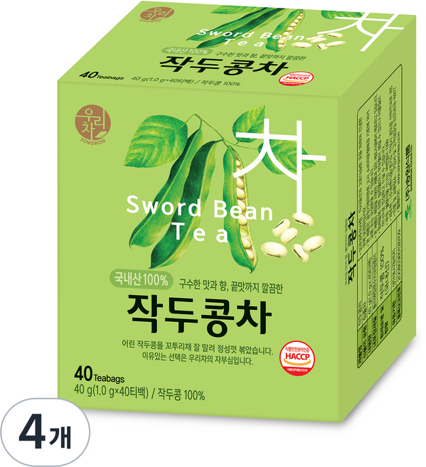 우리차 작두콩차, 1g, 40개입, 4개