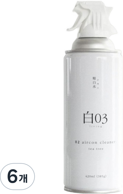 순백수 에어컨 클리너, 420ml, 6개