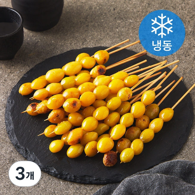 냉동은행 꼬치 탈피 (냉동), 3개, 400g