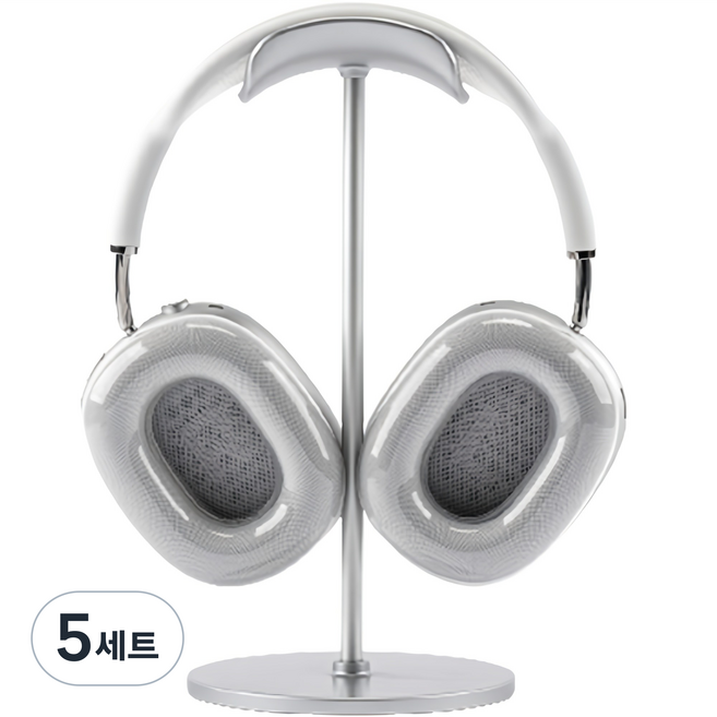 누아트 에어팟 호환 내부 이어 쿠션 실리콘 케이스, 에어팟 맥스 / 맥스2, 투명, 5세트