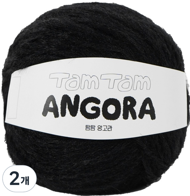 Ancalls Tamtam 安哥拉毛線, 2個, 007 黑色
