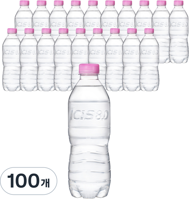 아이시스 8.0 초경량 페트 생수 무라벨, 500ml, 100개