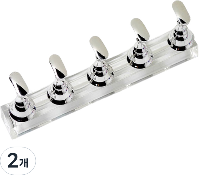 바르나 마그네틱 네일팁 스탠드 체스형, 실버, 2개