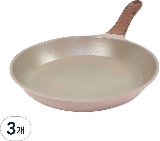 키친아트 본 우드 파스텔핑크 다이아 프라이팬, 26cm, 3개