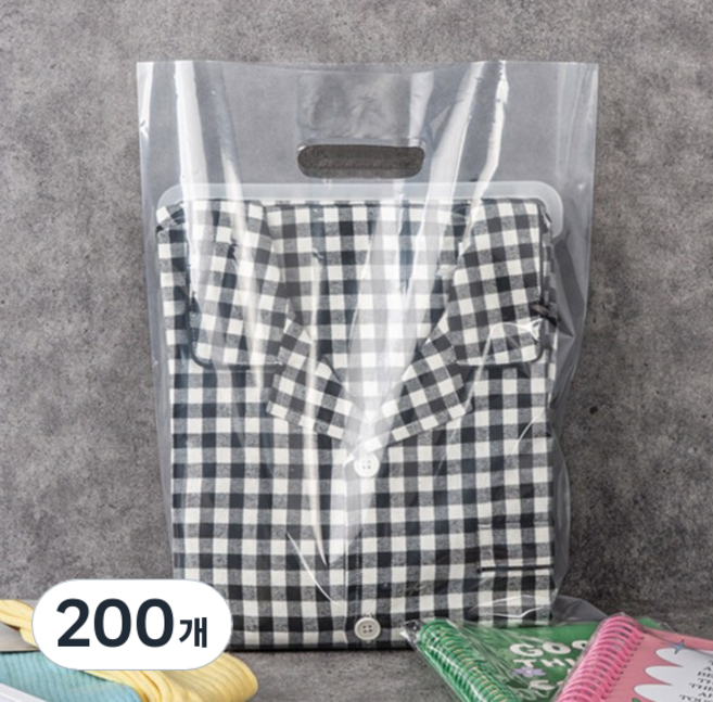 혜림봉투 PE 비닐쇼핑백 18 x 28, 투명, 200장