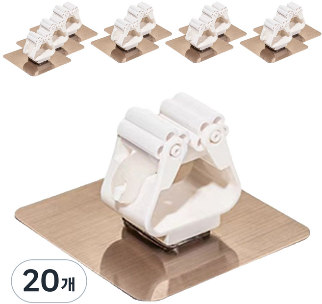 희미몰 욕실 대걸레 걸이 홀더 KK229, 화이트, 20개