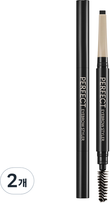 미샤 퍼펙트 아이브로우 스타일러 오토펜슬 0.15g, 블랙, 2개