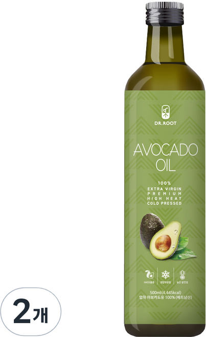 닥터루트 엑스트라버진 아보카도오일, 500ml, 2개