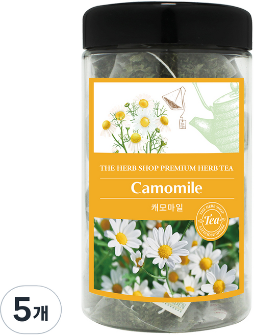 더허브샵 프리미엄 허브 티백차 캐모마일, 1g, 25개입, 5개